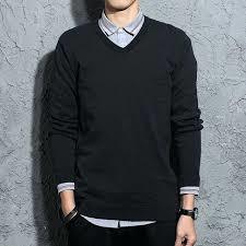 Wool Mens Black Color Sweater