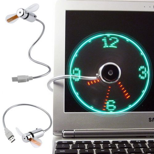 USB LED Clock Fan