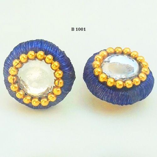 Buy Mekala Crafts Silk Thread Stud Earrings for Women Round Stud Earring  for girls Light Green at Amazonin