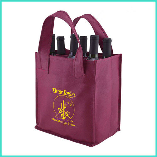 Customized Recyclable PP Non Woven Wine Bag