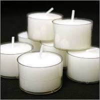 White Glass Light Candles