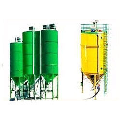 Red And Blue Highly Durable Batching Plant Sillo