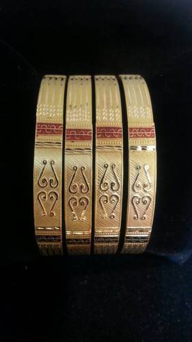 Designer Bandhel Gold Bangles