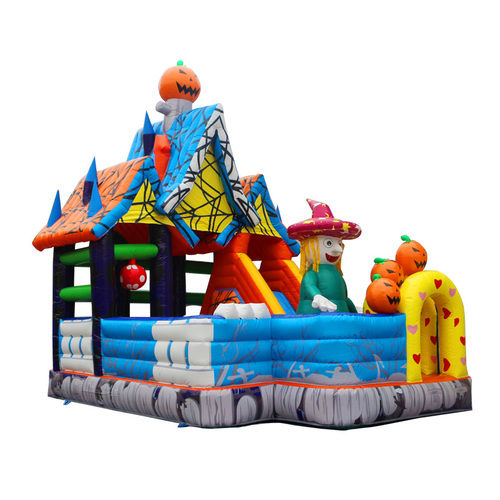 Customized Color Halloween Gifts Inflatable Jumping Castle With Slide Bouncing Castle