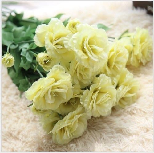 Handmade Flowers Artificial Decorative Yellow Bellflower