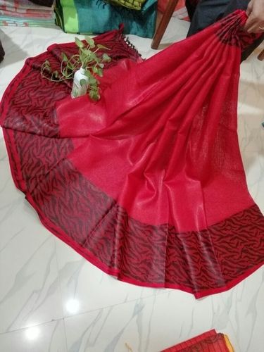 Exclusive Linen Jacquard Saree