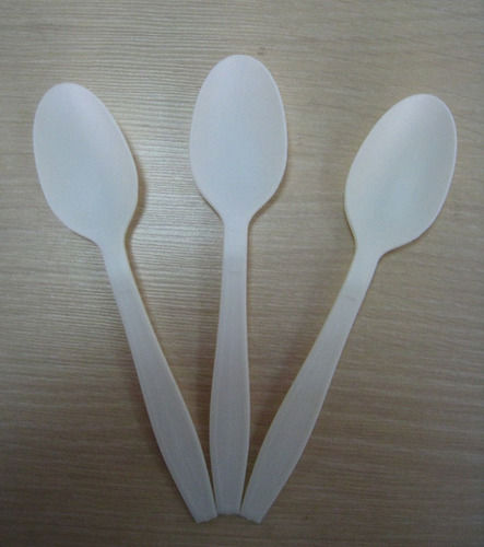 White Disposable Biodegradable Spoon