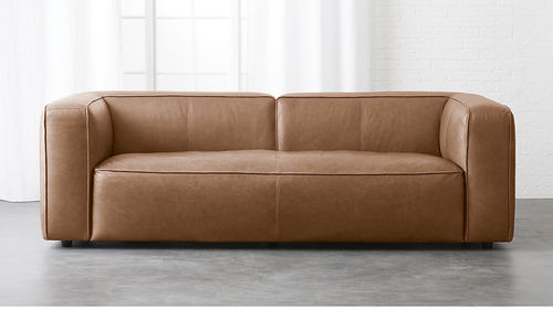 2 Seater Brown Leather Sofa