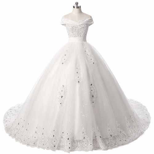 Fancy Designer White Gowns