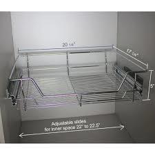 Stainless Steel Kitchen Wardrobe Cabinet Pull Out Wire Basket
