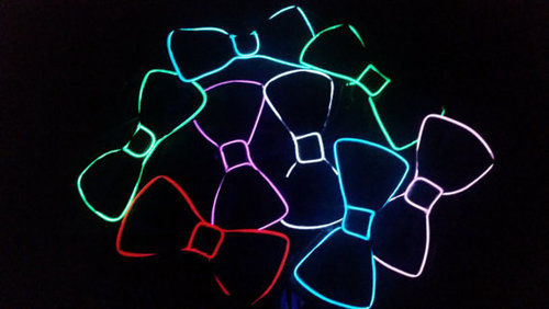 El Wire Light Up Bow Tie