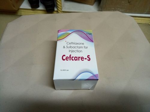 Ceftriaxone1Gm+Sulbactam500 mg Vial+WFI Pack