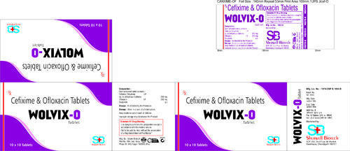Wolvix O Cefixime And Ofloxacin Tablets
