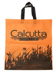 Orange Handled Non Woven Shopping Bags