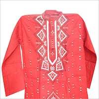 Breathable Red Color Full Sleeves Ladies Kurti