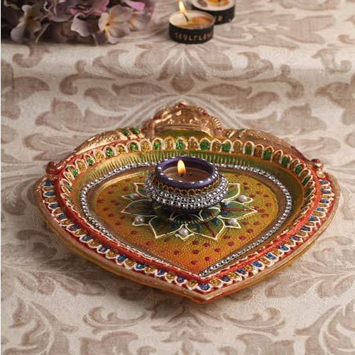 Decorative Clay Diwali Thali
