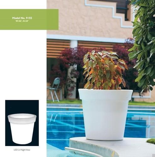 Low Price White LED Planter