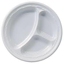 Disposable White Plastic Plate