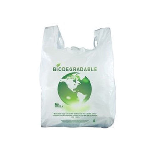 White Biodegradable Plastic Bag Capacity: 600 Kg/Day