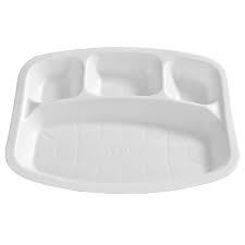 White Thermocol Disposable Plate