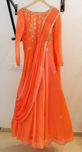 Each Colour Drape Style Gown On Rent By Tejaashivi - Women clothing on rent
