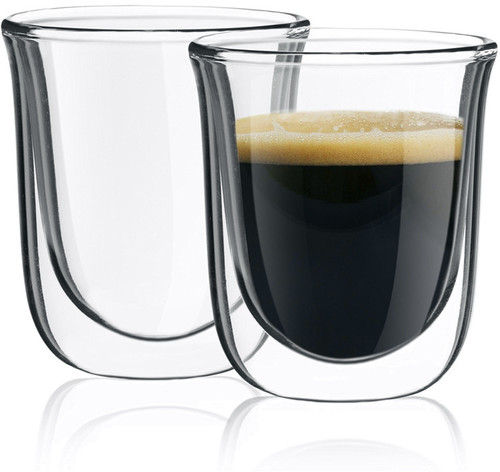  माउथब्लाउन बोरोसिलिकेट क्लियर डबल वॉल एस्प्रेसो ग्लास कॉफ़ी कप 