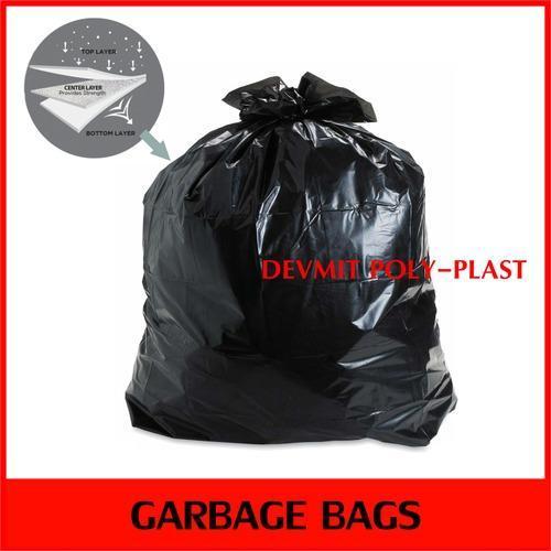 Black Plain Garbage Bags