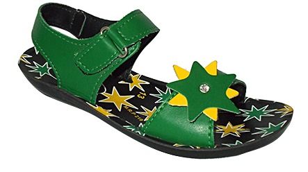 Dark Green PU Kids Sandals