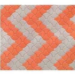 Grey and Orange Color Paver Blocks