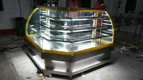 Ss Glass Display Counter With Granite Top