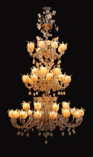 Classic European Art Glass Tulip Chandelier (Yhd7020-48)