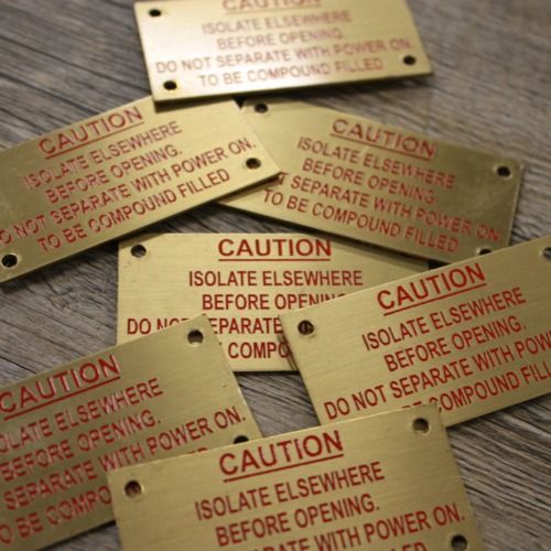 High Quality Engraved Brass Label