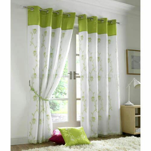 Printed Green Color Curtain Cloth