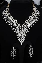 Attractive Look Diamond Necklace Set