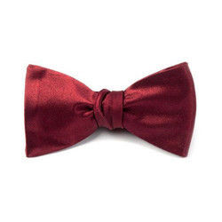 Red Satin Mens Bow Tie