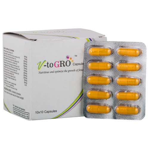 Capsules Cap.V-Togro Nourish And Optimises Growth Of Fetus