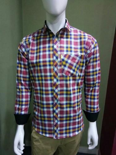 Casual Wear Mens Check Shirt Chest Size: Custom