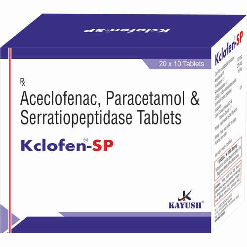 Kclofen - SP (Aceclofenac, Paracetamol & Serratiopeptidase) Tablet