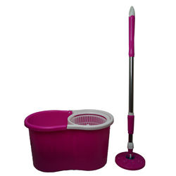 Pink And White Finest Plastic Bucket Mop