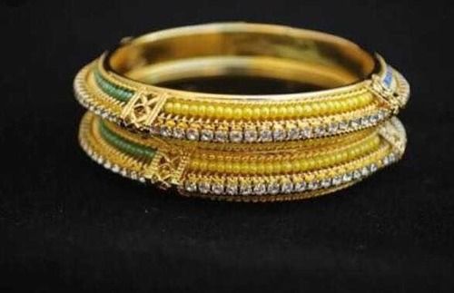 Fashion Gold Coated Artificial Bangles