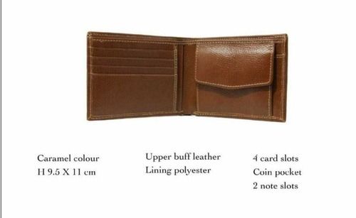 Mens Brown Leather Wallet Size: Custom