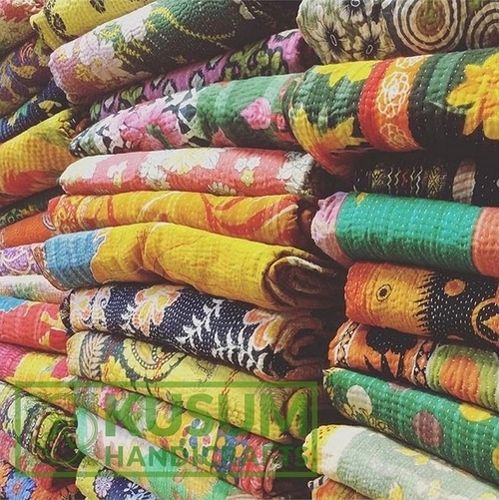 Reversible Vintage Kantha Quilt