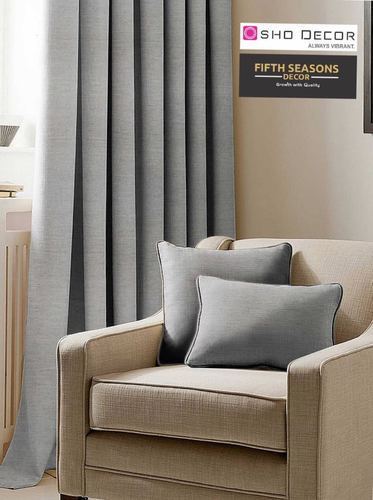 Grey Texture Coated Blackout Fabric And Curtain