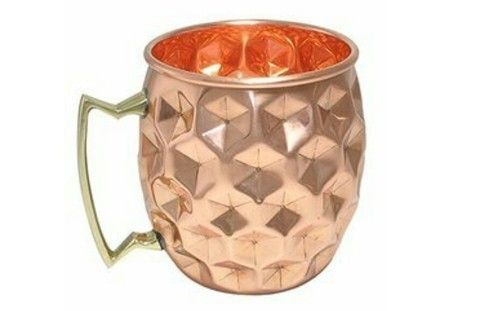 Copper Metal Mug Diamond