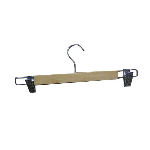 Flange Wooden Clip Clothes Hanger