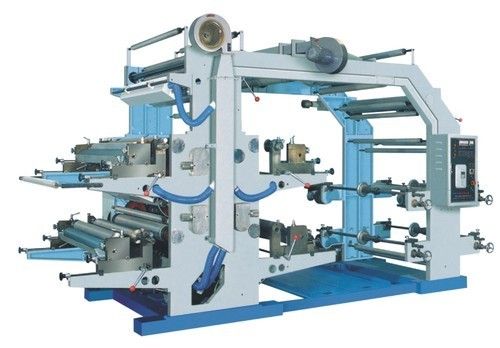 Automatic Flexographic Printing Machine - Stronger Steel Plate Body, Helical Gear for Enhanced Precision, Edge Film Adjustment Feature