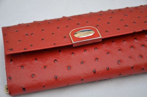 Elegantly Designed Fold Ostich Leather Wallet