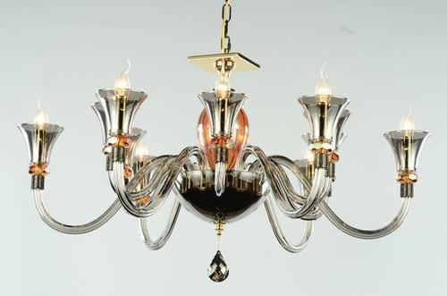 Custom Beautiful Smokey Crystal Chandelier