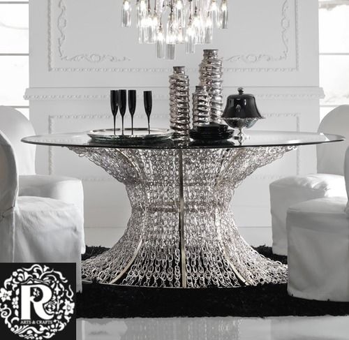 Designer Silver Center Table