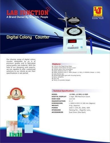 Digital Colony Counter (Model Lj-362)